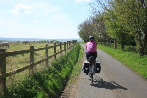Whizzing along country lanes 